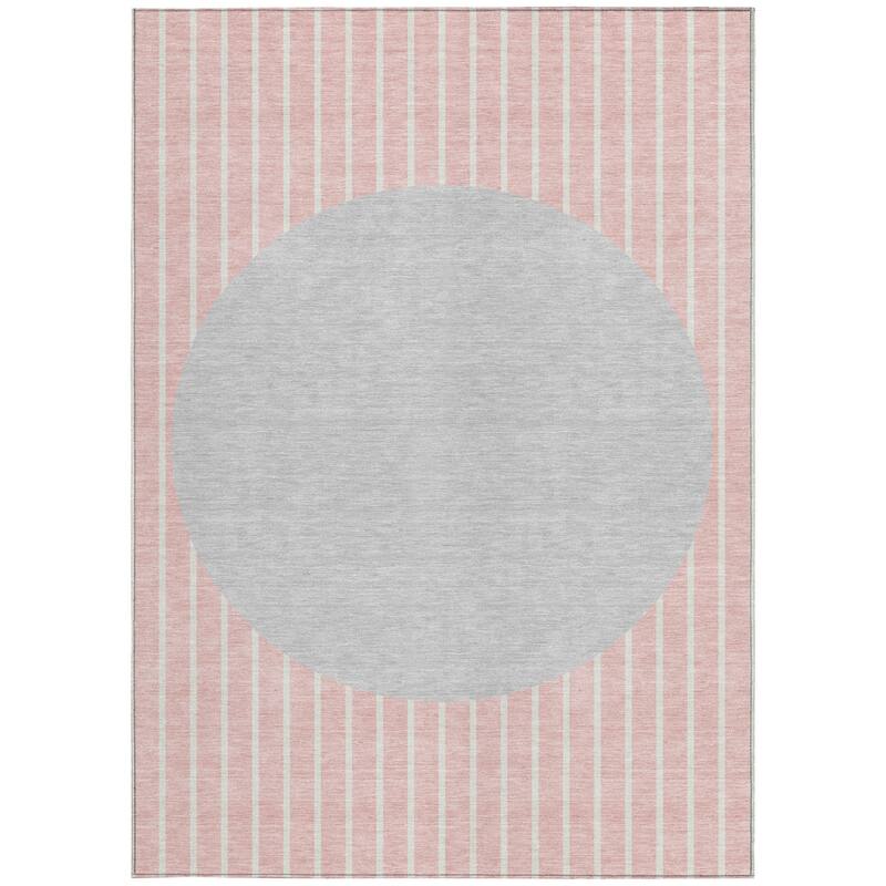 HomeRoots Striped Transitional Rectangle Outdoor Rug