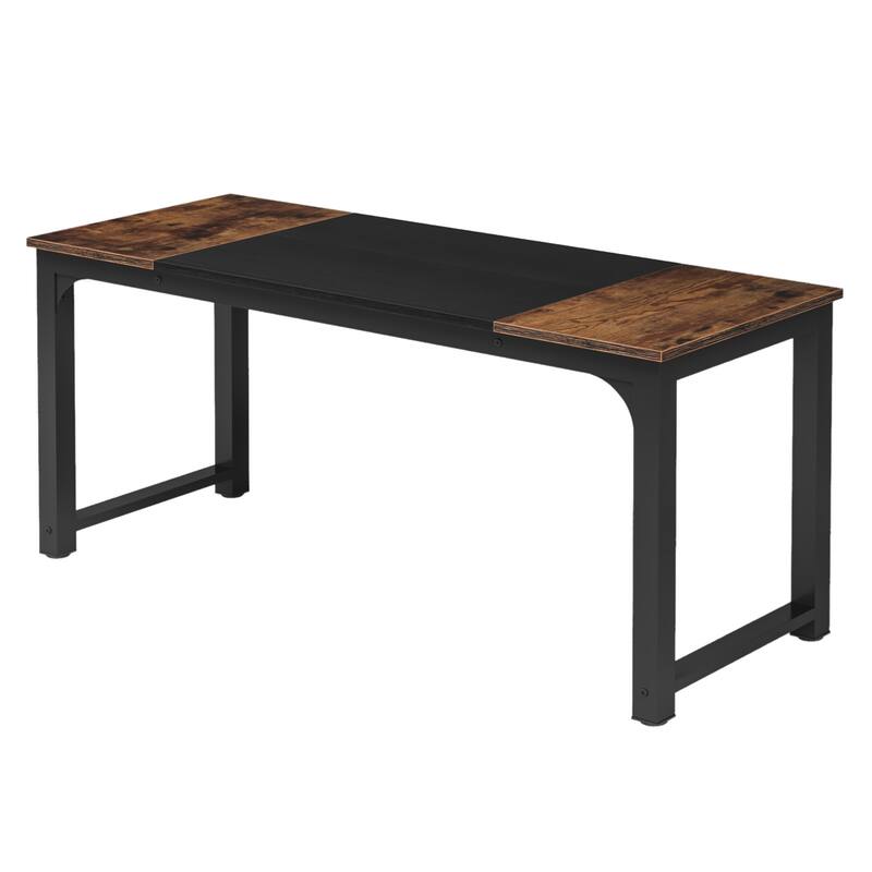 70.8" Executive Desk, Large Modern Office Computer Desk with Thick Metal Frame & Spacious Workstation