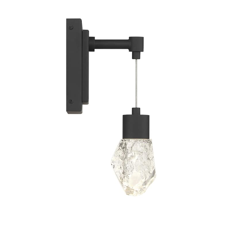 Kovacs P1535-L Kosmyc 11" Tall LED Wall Sconce with Rock Crystal Glass