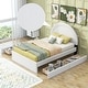 Full Size Teddy Upholstered Platform Bed with Four Storage Drawers and ...