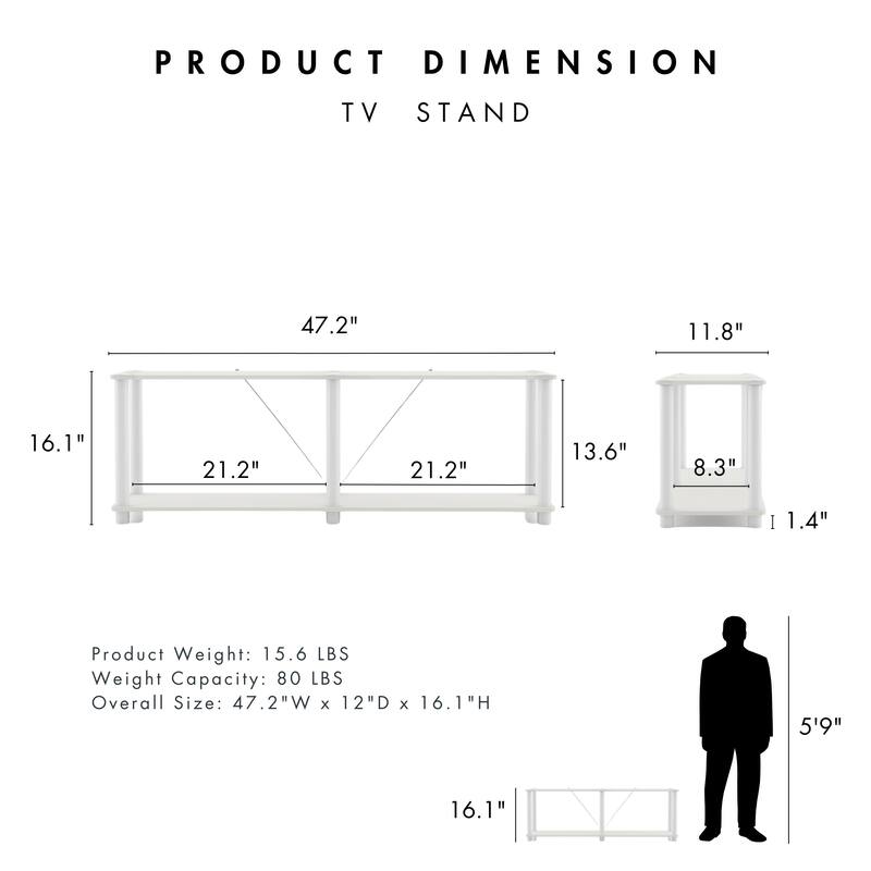 DH BASIC Modern Wood Shelving Unit with storage - Tier Shelves, Cube Ladder Shelf by Denhour
