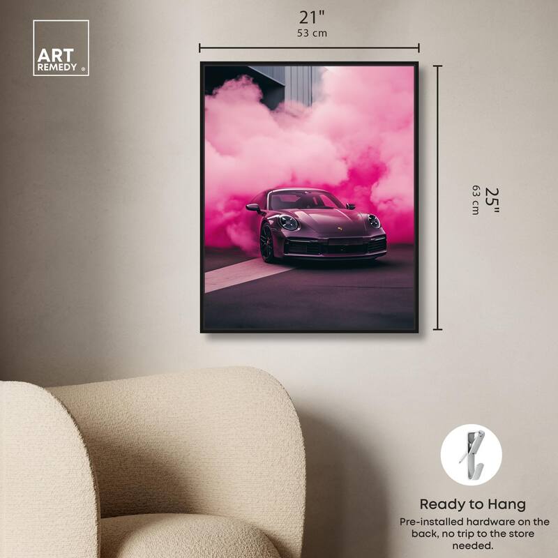 Turbocharged Pink Canvas by Art Remedy