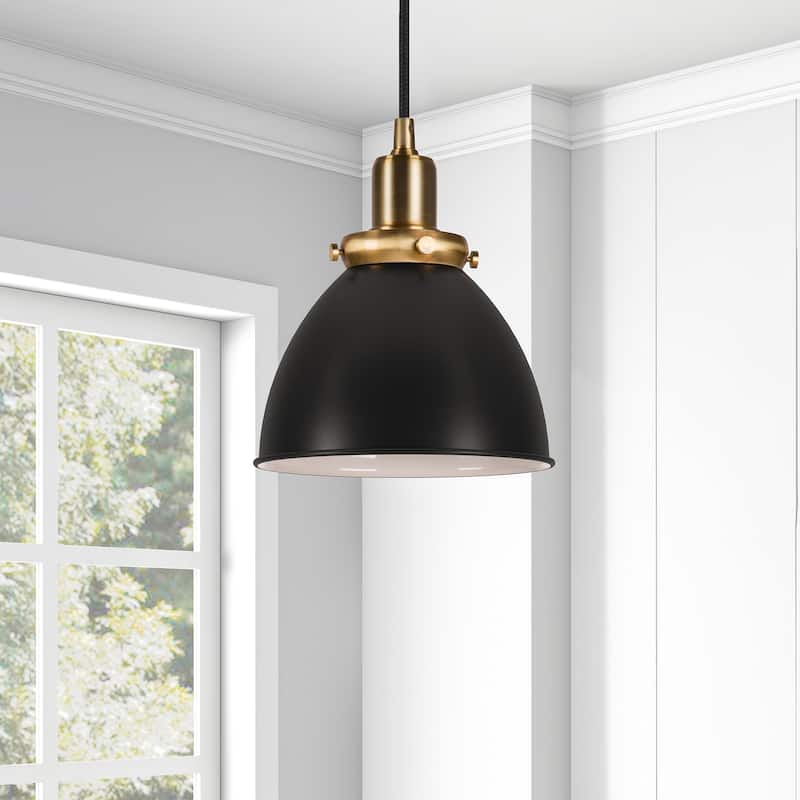 Madison 8" Wide Pendant with Metal Shade