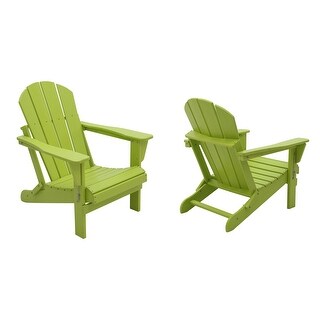 Westin OutdoorLaguna Folding Recycled Plastic Adirondack Chairs (Set of