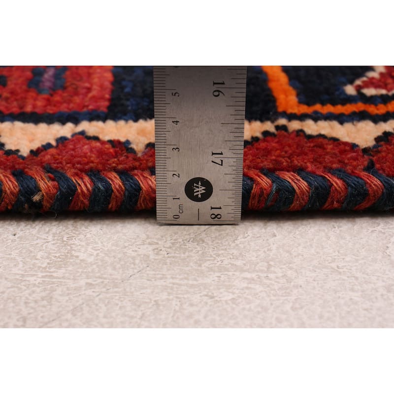 ECARPETGALLERY Hand-knotted Melis Vintage Red Wool Rug - 4'2 x 10'10