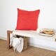 preview thumbnail 2 of 2, Handmade Textured Solid Square Throw Pillow - 20" - Pink