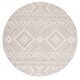 preview thumbnail 25 of 28, SAFAVIEH Handmade Metro Baiba Boho Moroccan Wool Rug 6' Round - Light Grey/Ivory - Round