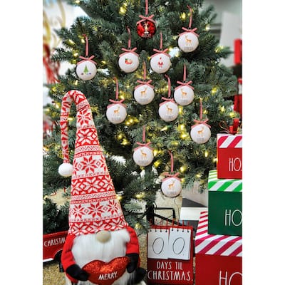 Rae Dunn Set of 12 CHRISTMAS Ornaments - Reindeer Theme