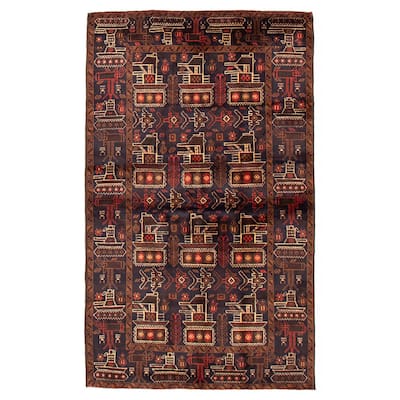 Teimani Navy Rug 3'8" x 6'4" - 3'8 x 6'4