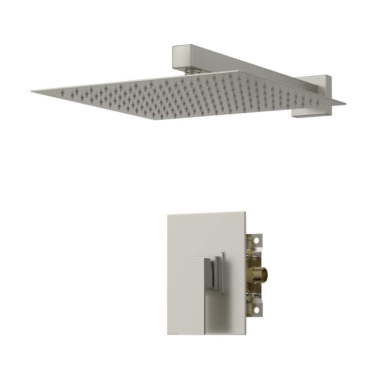10 Inches Brushed Nickel Wall Mounted Rain Shower Head