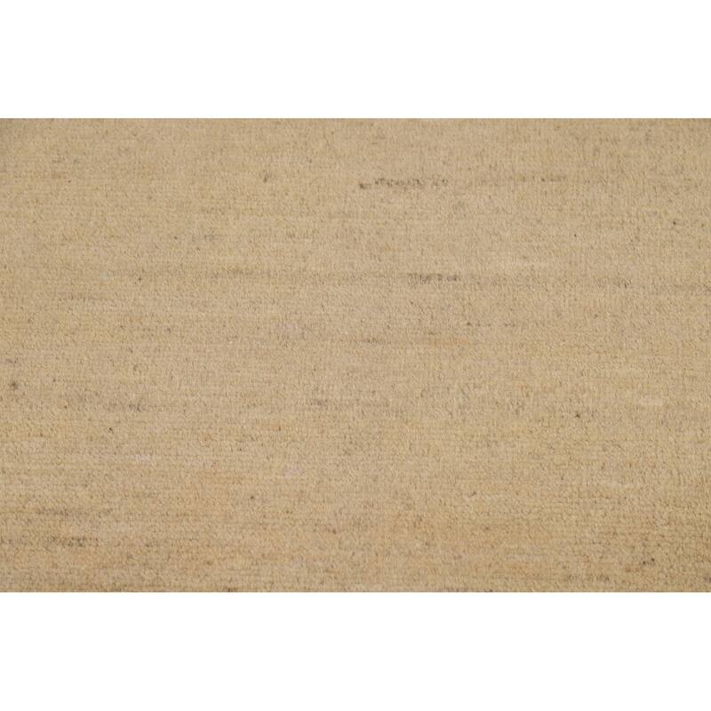 Striped Gabbeh Modern Runner Rug Hand-Knotted Wool Carpet - 2'10"x 9'6"