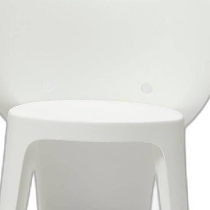 HomeRoots Set Of Four White Heavy Duty Plastic Juvenile Chairs - 15.70 in. x 21.90 in. x 18.90 in.