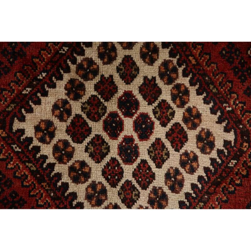 Qashqai Persian Vintage Area Rug Bedroom Hand-knotted Wool Carpet - 4'4"x 7'0"