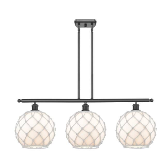 Innovations Lighting Large Farmhouse Rope 3 Light 36" Wide Linear