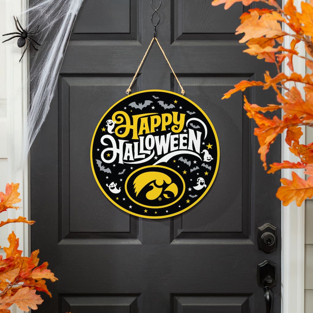 University of Iowa 18" x 18" Halloween Door Décor Wall Sign