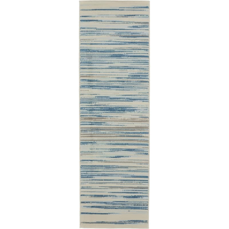 Power Loomed Abstract Traditional Modern Non Skid Stain Resistant Area Rug - 72' X '24' X '0.5