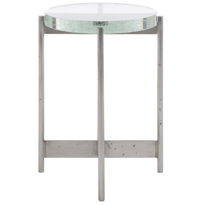 SAFAVIEH Couture Adriella Round Bubble Glass Table - 17"W x 17"D x 22"H
