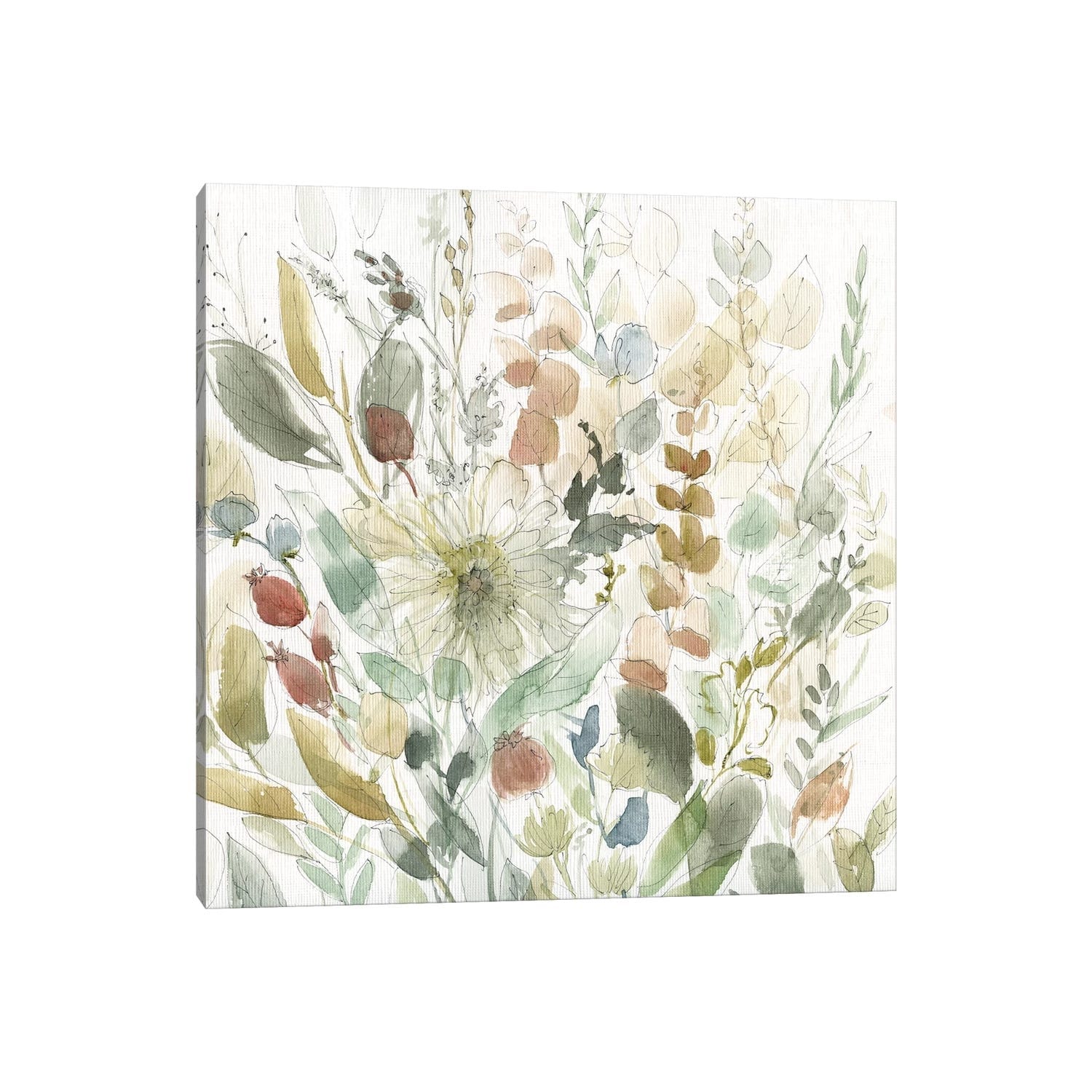 iCanvas "Linen Wildflower Garden" by Carol Robinson Canvas Print