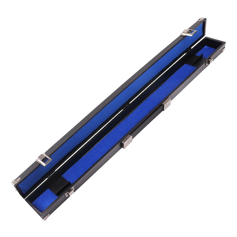 GSE™ 1x1 Hard Billiard Pool Cue Stick Hard Box. 1/2 Pool Cue Case for 1 Butts/1 Shafts - Blue