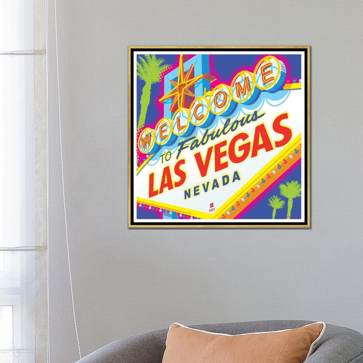 Welcom to Las Vegas Sign Pop Art Canvas Print / Canvas Art by Jim