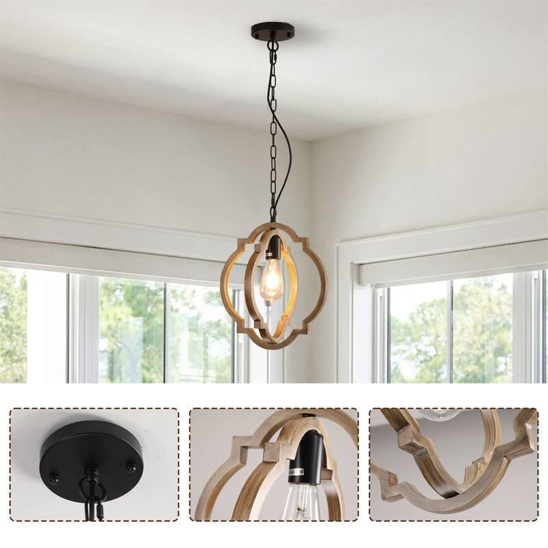 Farmhouse Chandelier, Retro Country Dining Room Lamp, Bulb Not Included