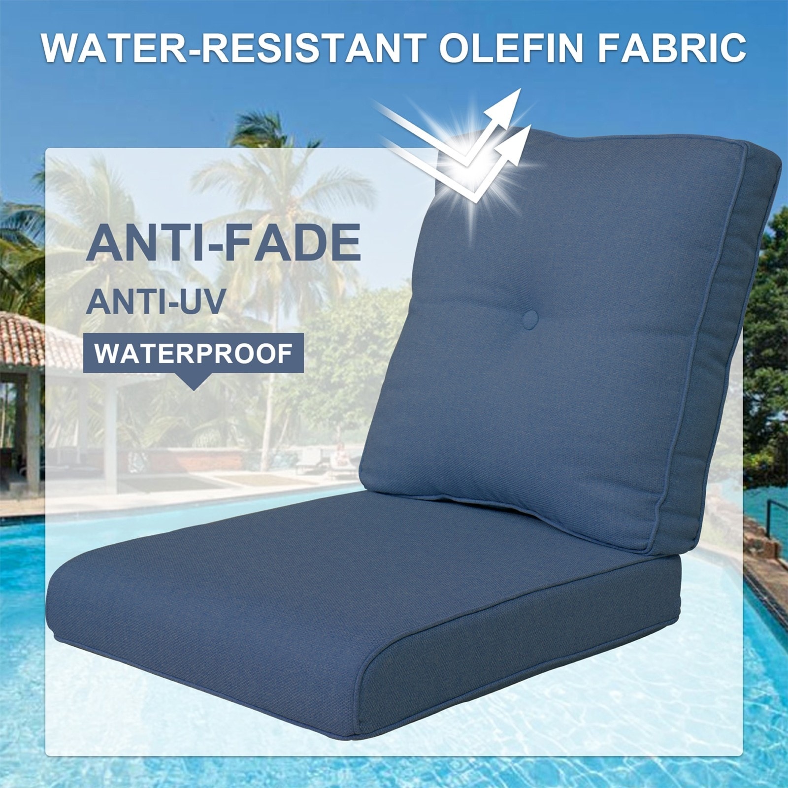 22 in x 24 in Outdoor Chair Deep Seat Replacement Cushion N A On Sale Bed Bath Beyond 39393506