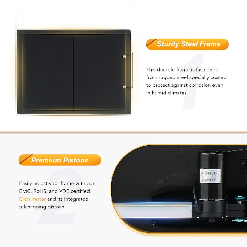 CO-Z Massaging Zero Gravity Adjustable Bed with Wireless Remote and Underbed Lighting