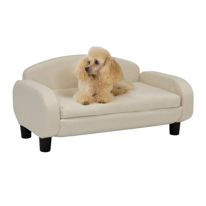 Paws & Purrs Modern Pet Sofa Bed Low-Back Lounger for Dogs & Cats – Removable Washable Mattress Cover