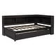 preview thumbnail 19 of 43, Wood Platform Bed with L-shaped Bookcases and Drawers