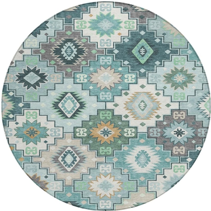 HomeRoots Southwestern Transitional Rectangle Outdoor Rug