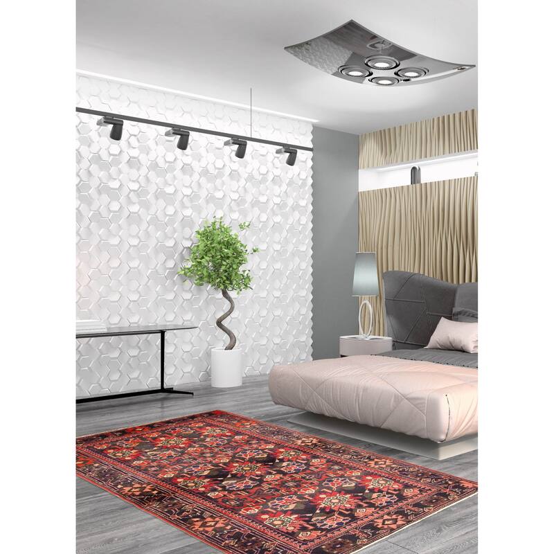 ECARPETGALLERY Hand-knotted Andelz Dark Grey Wool Rug - 4'0 x 7'1