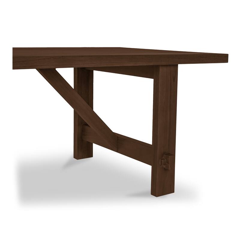 NADAAL STUDIOS Zirelle Outdoor Dining Table, Traditional Slatted Top, FSC Certified Solid Teak, Seats 8-10, Brown