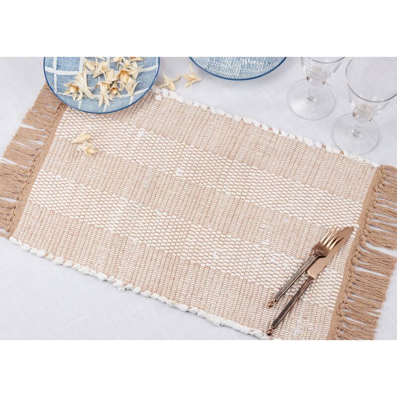 Striped Design Chindi Placemats (Set of 4)