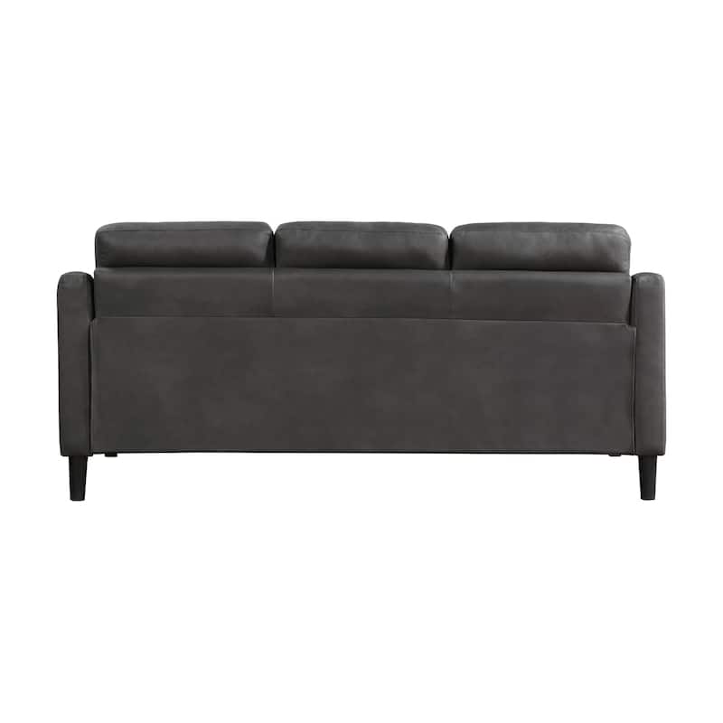 Milford Gray Tufted Microfiber Sofa
