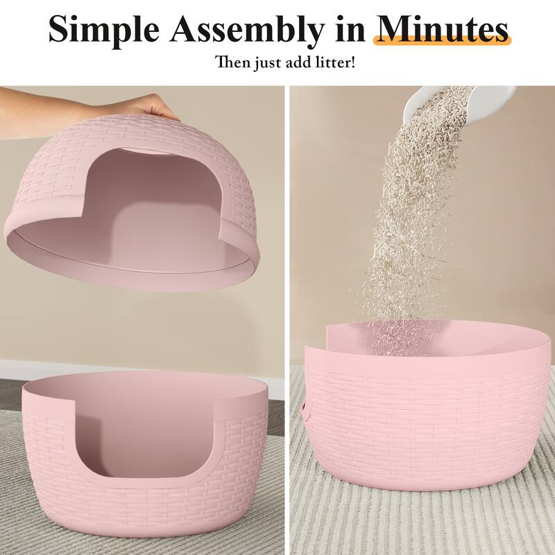 Hidden Litter Box with Faux Plant, Large Cat Litter Box