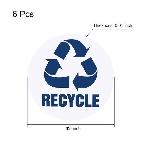 Recycle Sticker Bin Labels 5 Inch Large Recycling Vinyl for Trash Can ...