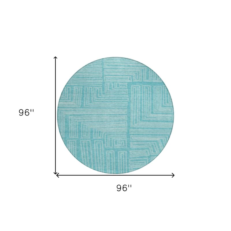 HomeRoots Geometric Transitional Rectangle Outdoor Rug