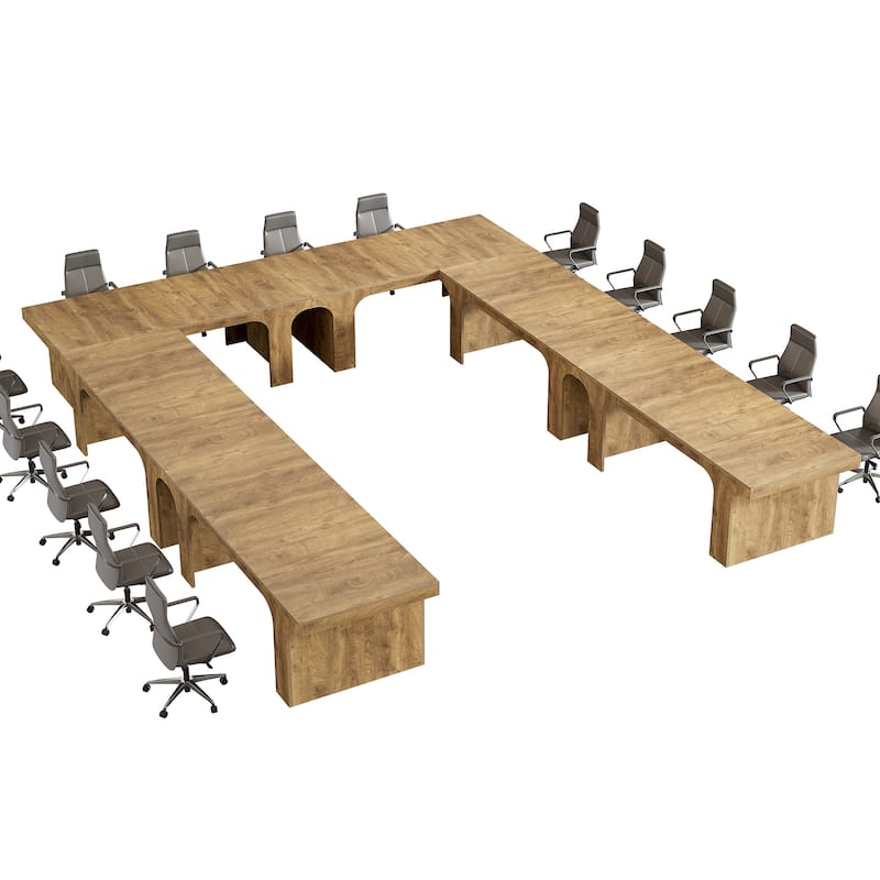 Large Executive Conference Table, Office Meeting Table, Boardroom Computer Writing Desk Workstation Accent Table