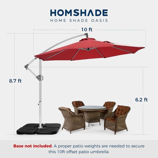 10 ft offset aluminum hanging patio umbrella / 11 Umbrellas The curvy patio offset umbrella has a generous large canopy LAUSAINT HOME 10FT Square Offset