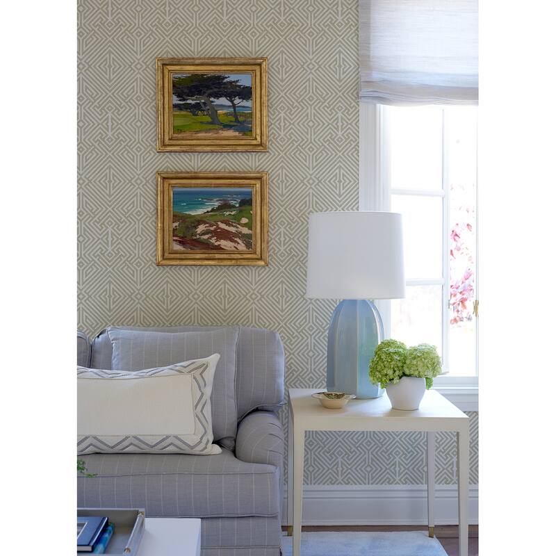 A-Street Prints Lyon Gold Geometric Key Wallpaper