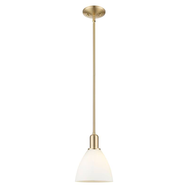 Innovations Lighting Endless Possibilities Arcadia - Bristol - 1 Light 8" Stem Hung Mini Pendant - Champagne Bronze/Matte White