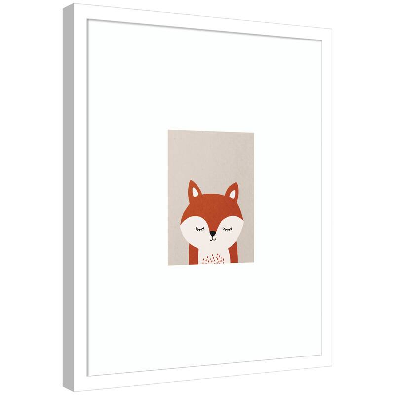 Kate and Laurel Fox by July Art Prints Framed Wall Art Print