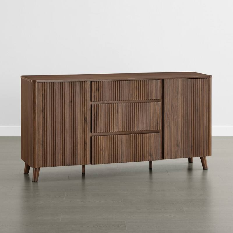 Spruce & Spring 62-Inch Sideboard Cabinet Modern Buffet Cabinet with Storage