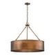 preview thumbnail 8 of 23, Artisan Antique Bronze Metal Drum Chandelier Light - Antique bronze