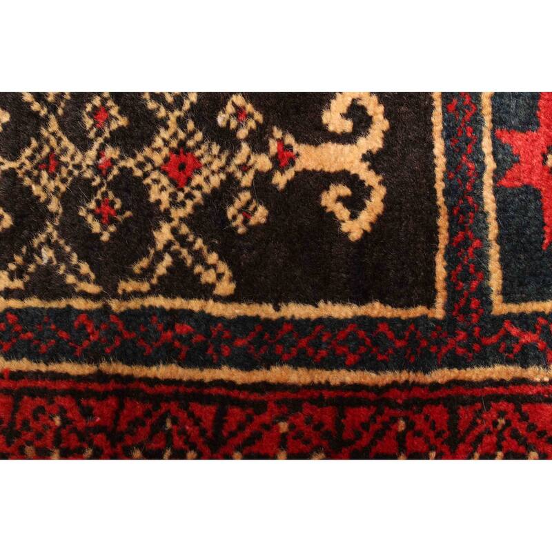 ECARPETGALLERY Hand-knotted Teimani Dark Grey Wool Rug - 2'5 x 4'2