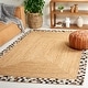 preview thumbnail 1 of 4, SAFAVIEH Handmade Natural Fiber Lili Farmhouse Cowhide Leather & Jute Rug