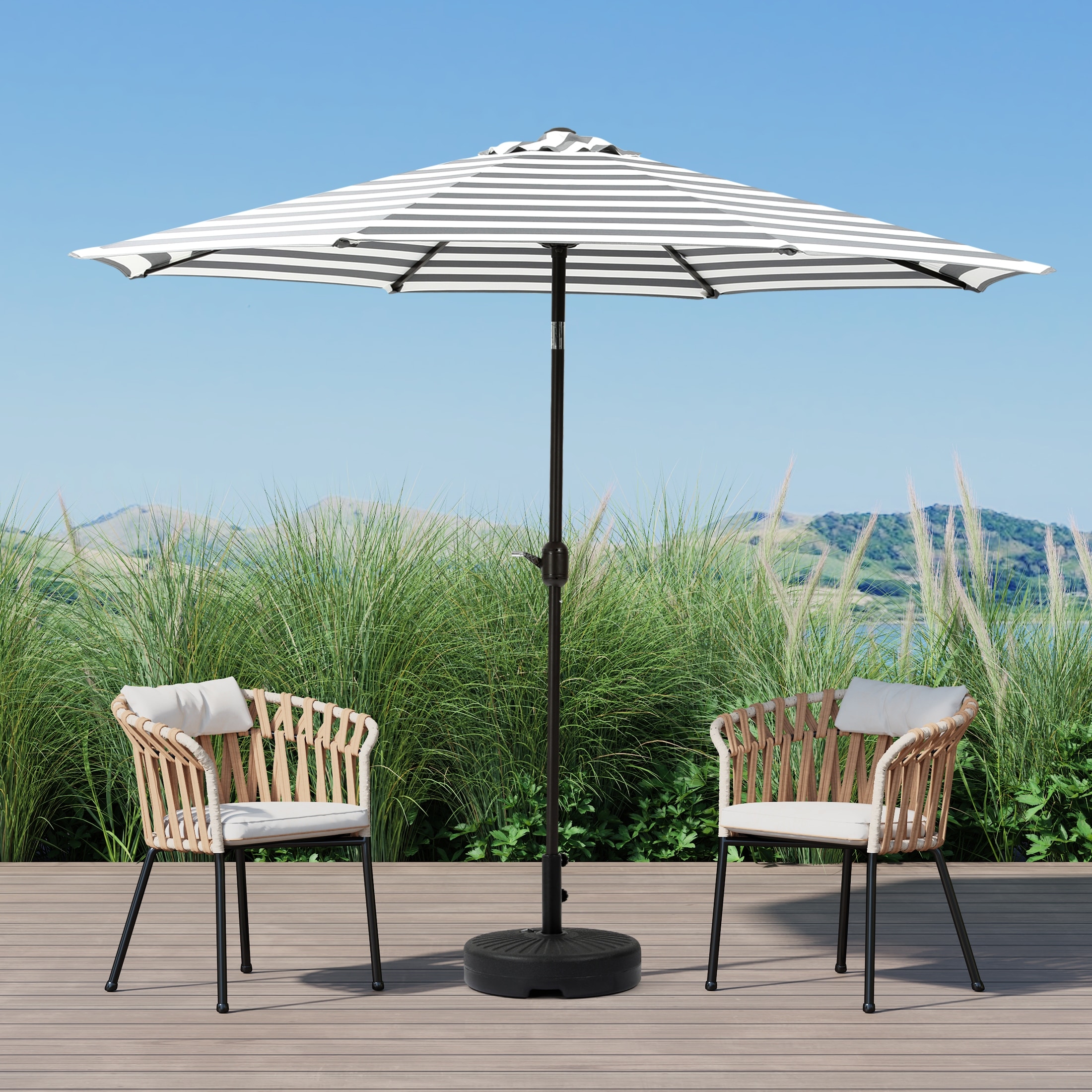 comercial windproof sunbrella crank & tilt 9 foot patio umbrellas Cantilever Umbrella | Wind Resistant, 360 Rotation | Commercial Grade | Antique Beige In the sunniest day Offset 9-Foot-Tall Patio Umbrellas at