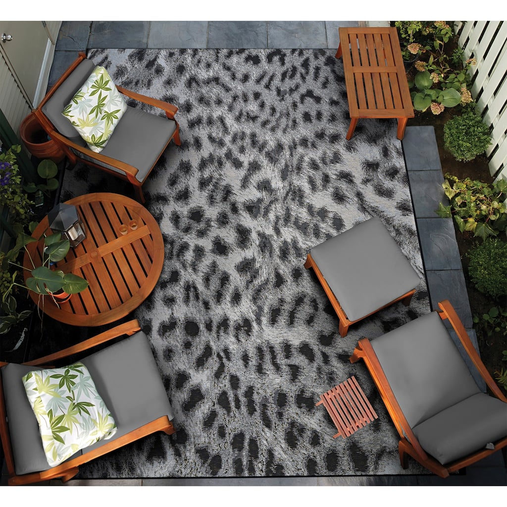 Gelato Lynx Gray- Ivory Indoor/ Outdoor Area Rug
