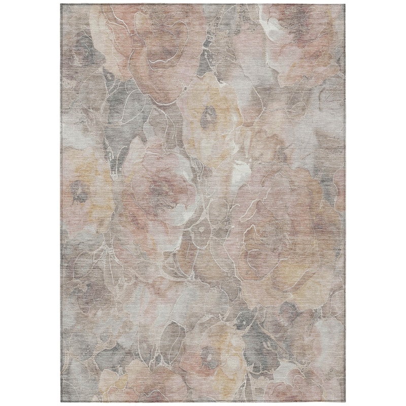 HomeRoots Floral Transitional Rectangle Outdoor Rug