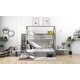 preview thumbnail 4 of 16, Staircase Storage Multifunctional Twin over Twin House Bunk Bed with Staircase and Storage